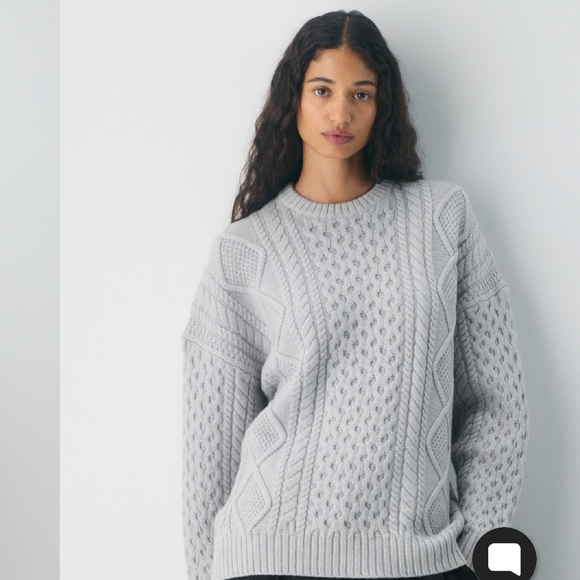 Aritzia Heritage Knit Merino Wool Crew Sweater New - Picture 2 of 9